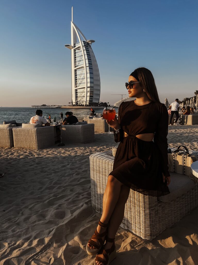 7 Day Itinerary Dubai, a list of best places to visit in Dubai, Aura Sky Pool, Nikki Beach, Burj Khalifa, Madinat Jumeirah, Burj Al Arab, Dubai Marina